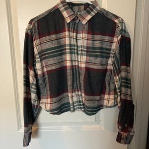 Cropped American Eagle flannel